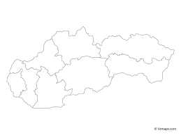 You can customize the map before you print! Outline Map Of Slovakia With Regions Free Vector Maps