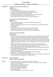 public relations director resume