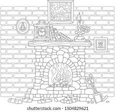 Indoors, stone veneer can be used to rejuvenate a fireplace surround, create an accent wall or add a rustic backsplash to your kitchen. Old Stone Fireplace Burning Firewoods Mantel Stock Vector Royalty Free 1504829621