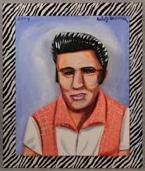 Red Grooms Oil Painting, Elvis