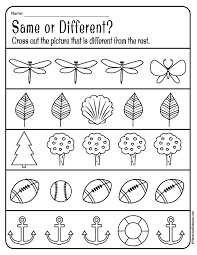 Same And Different Worksheets For Preschool Free Download Printable Preschool Worksheets Preschool Worksheets Free Preschool
