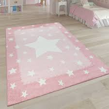Pergamon kinder teppich maui kids pastell rosa bär rund spielteppiche. Kinderteppich Kinderzimmer Rosa 3 D Sternen Design Bordure Weich Robust Kurzflor Kaufen Bei Diva Teppich Center