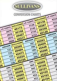 sullivans conversion charts floss bead and adhesive