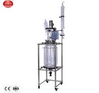 [Hot Item] CE 50L Vacuum Jacket Glass Reactor with Stirrer and Condenser  Agitated Distillation Bioreactor for Chemical Reaction Tank Kettle Price