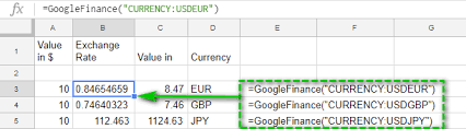 Currency Conversion In Google Sheets