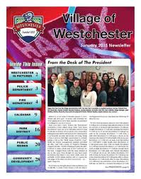 Village of Westchester January 2015 Newsletter by Village of Westchester,  IL