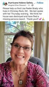 Recovery of Lisa Peeler Brady in East TN and Western NC due to flooding