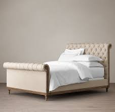 In other words, this chesterfield headboard and footboard is, without a doubt, the statement feature of the sleigh bed. Deconstructed Chesterfield Sleigh Bed With Footboard Sleigh Beds Fabric Bed Chesterfield Bed