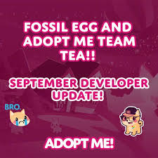 Adopt Me On Twitter Fossil Egg Tea September Developer Update With Tactful And Creativebinlord Watch The Video Https T Co 1dl0jlcebu Https T Co Mshniw7p8o