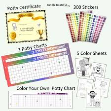 Potty Training Chart 300 Stickers Training Certificate