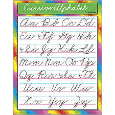 Cursive Alphabet Writing School Poster