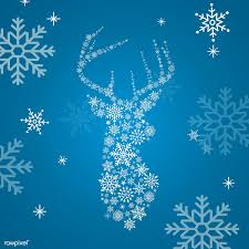 Blue Christmas Winter Holiday Background With Snowflake And Reindeer Vector Free Image By Rawpixe Blue Christmas Holiday Background Christmas Phone Wallpaper
