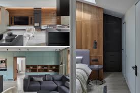 The goal was to give their client's traditional styled home a fresh and modern update. A Curved Wood Slat Accent Wall Spans The Living Room And Dining Area Of This Home
