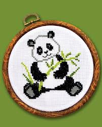 Embroidery & cross stitch > hand embr patterns & magazines > cross stitch patterns. Beginners Cross Stitch Kit With Pattern Panda Cross Stitch Animal Embroidery Diy Embroidery Kit
