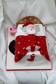 Sleeping Santa Christmas Cake Designs Christmas Cake Decorations Santa Cake