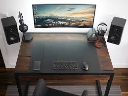 Minimalistic And Simple Wooden Office Or Gaming Desk That Was Custom Built Quick How To On How To Put This Maste Computer Desk Setup Home Office Setup Desk