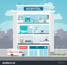 Check spelling or type a new query. Hospital Building With Departments Office Operating Room Ward Waiting Room And Reception Healthcare Concept Hospital Hospital Design Building Illustration