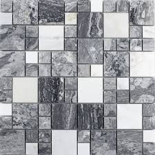 As you can see, white on subway backsplash tiles and cabinets exhibit light as well as neat appearance. Wholesale Grey Stone With White Crystal Mosaic Tile Sheet Square Backsplash Of Wall Stickers Bedroom Kitchen