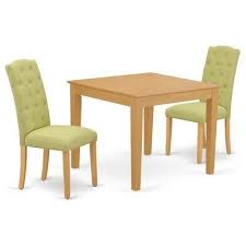 Winston Porter Potton 3 Piece Solid Wood Dining Set Table Colour Oak Chair Col 1000 In 2020 Solid Wood Dining Set Dining Table Setting Square Kitchen Tables