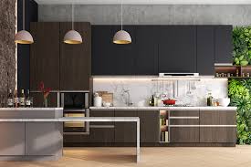 Kitchen dark brown cabinets with white granite top design. Modern Black Kitchen Cabinets For Your Home Design Cafe