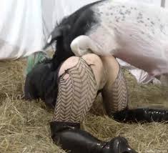 Tight mature female deep drilled by a pig and soaked in sperm