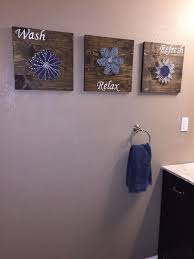 Rustic modern brown blue farmhouse bathroom decor, daisy flower, vintage bathtub, country bath wall art matted picture. 20 Bathroom Wall Art Decor Magzhouse