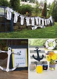 The nautical baby shower theme is a perfect choice for celebrating the arrival of a baby boy. Ahoy It S A Boy Preppy Nautical Baby Shower Hostess With The Mostess