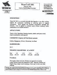 technical data sheets washington alloy welding products