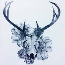 Deer Skull Flowers Antler Tattoos Animal Skull Tattoos Skull Tattoos