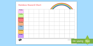 editable rainbow reward chart rainbow reward award chart