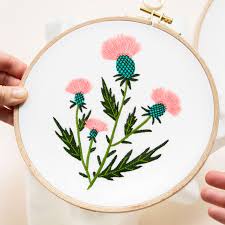Flower embroidery pattern free vintage inspired bloom embroidery pattern. Thistle Pattern Free Embroidery Patterns Floral Embroidery Patterns Embroidery Patterns Free Learning To Embroider