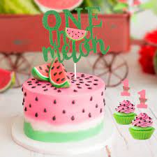 Us.sprask.com has been visited by 100k+ users in the past month One In A Melon Cake Topper 1st Birthday Party Decor Watermelon Themed Kids Party Supplies Cake Toppers Toys Games Florent Dejardin Fr
