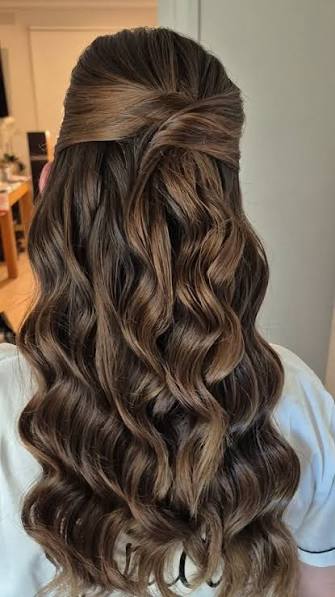 Soft Waves Hairstyle Long Hair Wedding Guest
