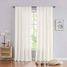 This versatile panel offers a voile texture and subtle filtering of light. Fmfunctex Semi Sheer Curtains For Living Room Solid Silky Soft Chiffion Window Curtain Panels For Office Kit In 2021 Curtains White Sheer Curtains Curtains Living Room