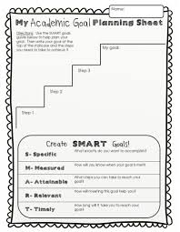 Student Academic Goal Setting Sheets Academic Goals Goal Setting For Students Goal Planning Sheet