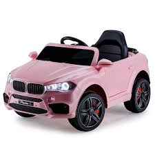 Rovo Kids Ride On Car Bmw X5 Inspired Electric Toy Battery Remote 12v Pink Kids Ride On Toy Car Toy Cars For Kids