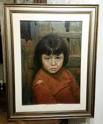 Andrea visits deceased painter arganti's house to investigate his cursed pantings of the crying kids, among them the crying boy. A Painting Of A Crying Boy Was Blamed For A Series Of Fires In The 80s Atlas Obscura