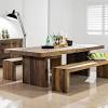 Reclaimed wood dining table and bench (separate items) herringbone joinery please read discription. 1