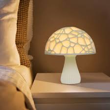 18cm 3d Mushroom Night Light Touch Control 2 Colors Usb Rechargeable Table Lamp For Home Decoration Alexnld Com