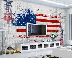Beibehang 3d Wallpaper Retro American Flag Graffiti Background Wall Living Room Bedroom Tv Mural Photo Wallpaper Wall Wallpaper Living Room Wall Bedroom Murals