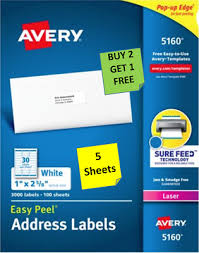 Avery 5160 labels with ultrahold permanent adhesive hold fast to envelopes, cardboard, paper, plastic, glass, tin and metal; Shipping Labels Tags Business Industrial Avery 5160 5260 5960 Laser Mailing Labels 1 X 2 5 8 B2g1 5 Sheets