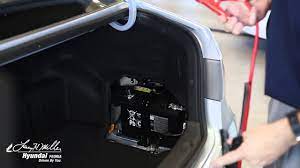 The gasoline engine delivers the primary charge energy for the lithium polymer batteries while the regenerative hyundai uses the same hybrid system on the sonata hybrid and kia optima hybrid. How To Jump Start Your Hyundai Sonata Larry H Miller Hyundai Peoria Youtube