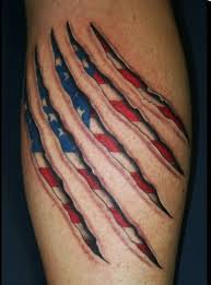 Flag clock tattoo design wall flag wall crosses flag tattoo flag art shirt designs firefighter decor. American Flag Ripped Skin 3d Tattoo