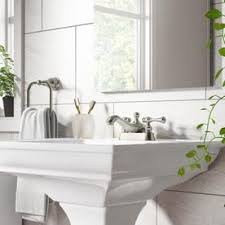 Check spelling or type a new query. Kohler Memoirs 34 75 In H White Fire Clay Pedestal Sink Combo Lowes Com Pedestal Sink Fire Clay Sink