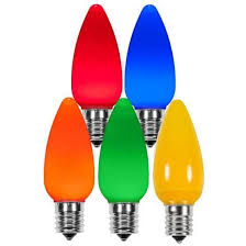 C9 Multicolor Led Christmas Light Bulbs Smooth Opaque Pack Of 25 Closeout Led Light Bulb Christmas Light Bulbs Bulb