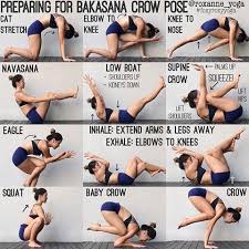 Crow Pose Is An Excellent Posture For Developing Strength In The Wrists Shoulders Elbows Back And Core Because It Works On T Yogaovningar Ovningar Traning