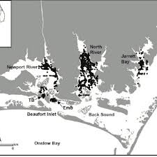 Map Of Beaufort Inlet Drainage Showing Locations Of Crabs