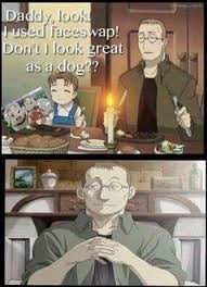 Fma Snapchat Gonewrong Mina And Shou Tucker Meme Fullmetal Alchemist Funny Memes Comebacks Funny Memes
