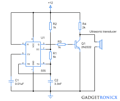 I think my schematic wrong because when i made it in breadboard the project doesn't work. Http Gadgetronicx Com Wp Content Uploads 2015 01 Ultrasonic Transmitter Png Electronics Circuit Ultrasonic Circuit Diagram