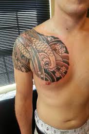 Good chest tattoos for men will outline the torso well and follow the natural lines of the body, creating extra breadth and emphasizing muscle definition. Chest And Arm Sleeve Tattoo Designs